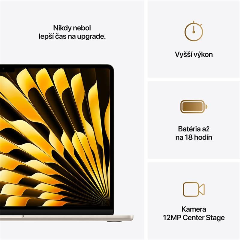 MacBook Air 15" Apple M4 10C CPU 10C GPU 24GB 512GB Hviezdny biely SK