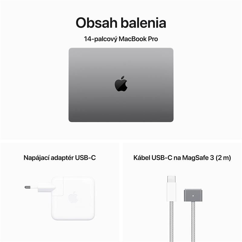 MacBook Pro 14" Apple M3 8C CPU 10C GPU 8GB 1TB Kozmický sivý SK