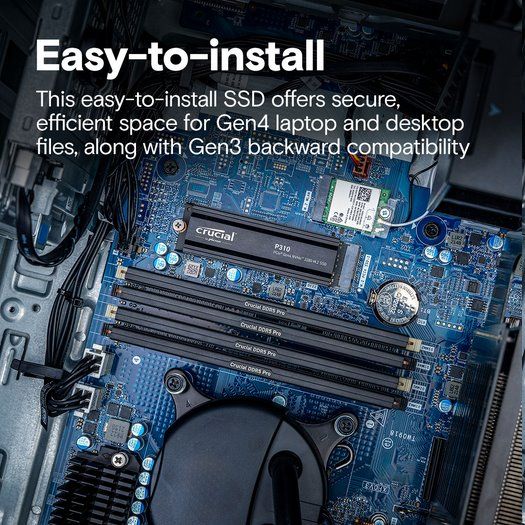 Crucial SSD P310 2TB M.2 NVMe Gen4 7100/6000 MBps with Heatsink (Playstation®5 and PlayStation®5 Pro compatible)