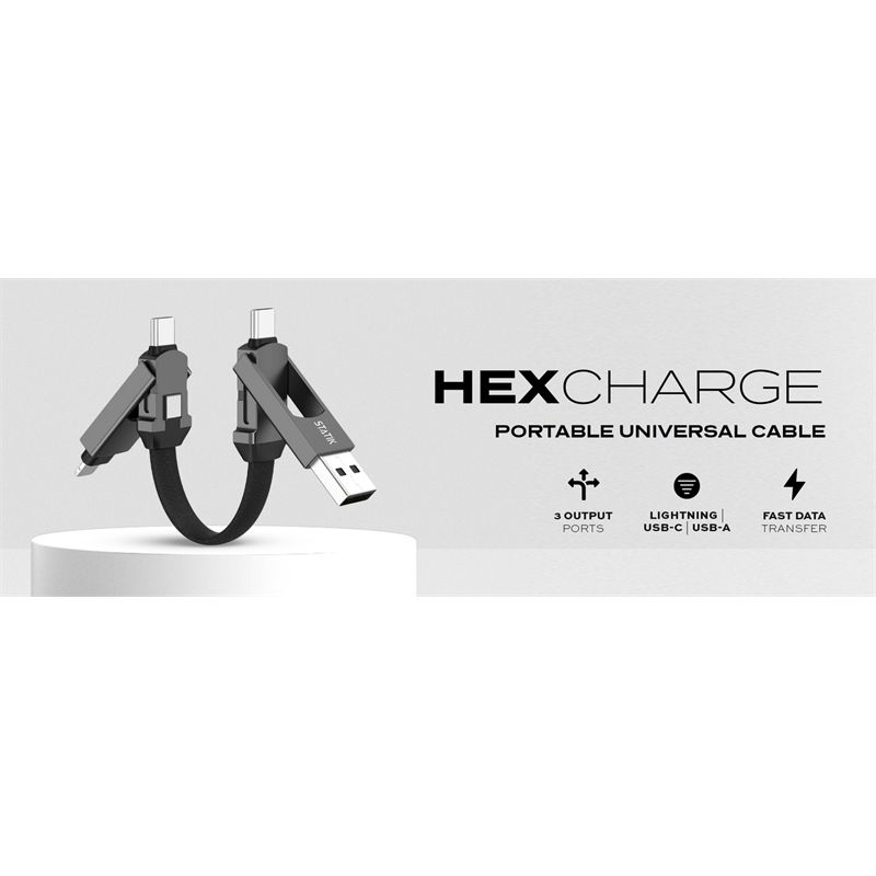KeySmart Statik HexCharge - univerzálny USB kábel