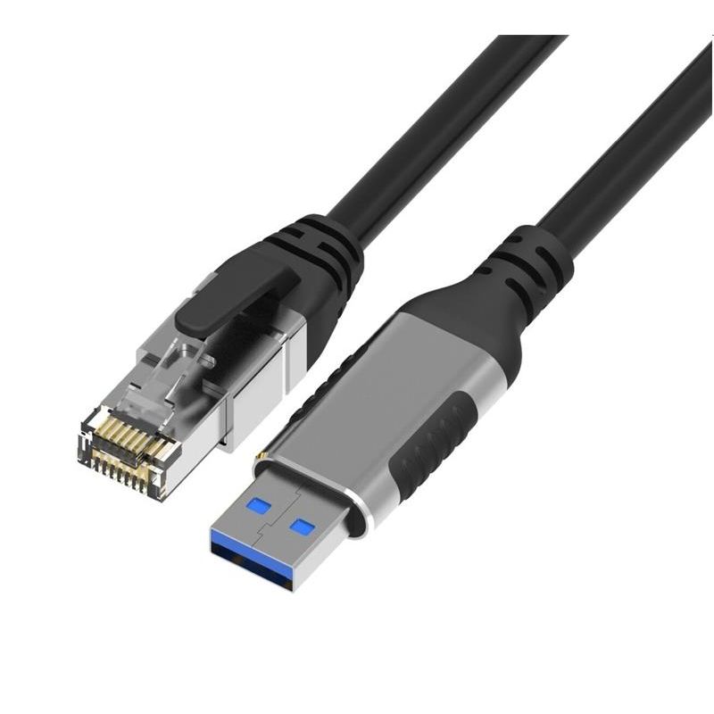 PremiumCord Ethernetový kábel USB-A 3.2 -> LAN RJ45 10/100/1000 Mb 2m