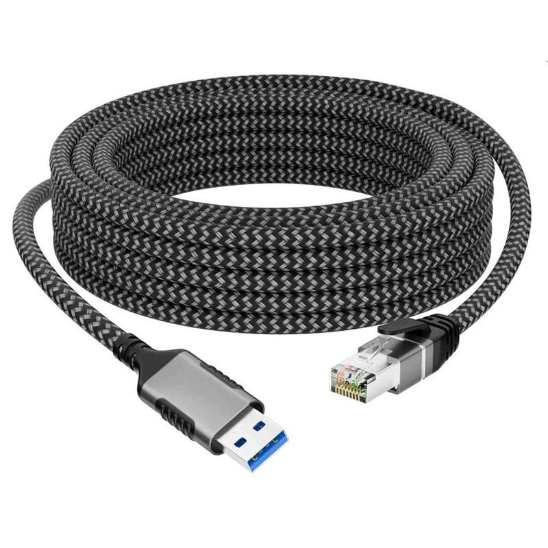 PremiumCord Ethernetový kábel USB-A 3.2 -> LAN RJ45 10/100/1000 Mb 2m