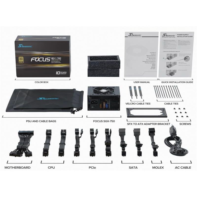 Seasonic FOCUS SGX SFX GOLD 750W, modular