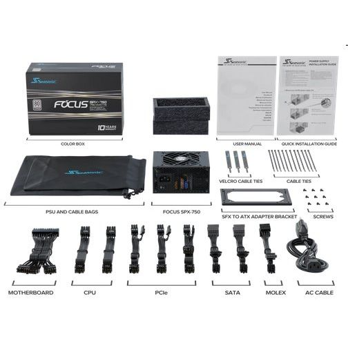Seasonic FOCUS SPX SFX PLATINUM 750W, modular