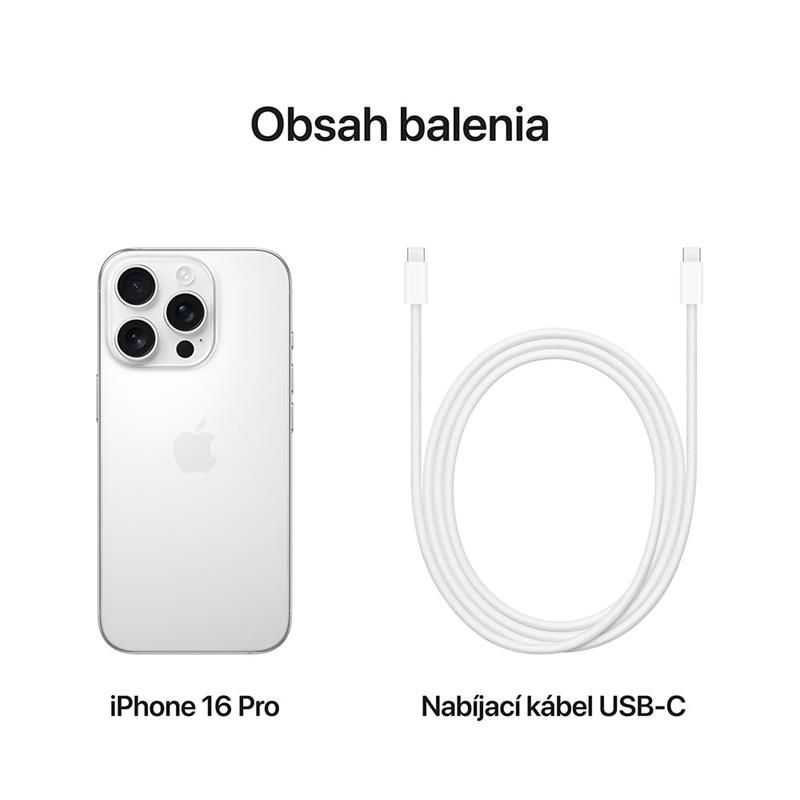 Apple iPhone 16 Pro 128 GB biely titán *Trieda A*