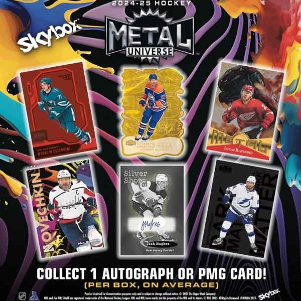 2024-25 Upper Deck Skybox Metal Universe Hockey Hobby balíček kariet