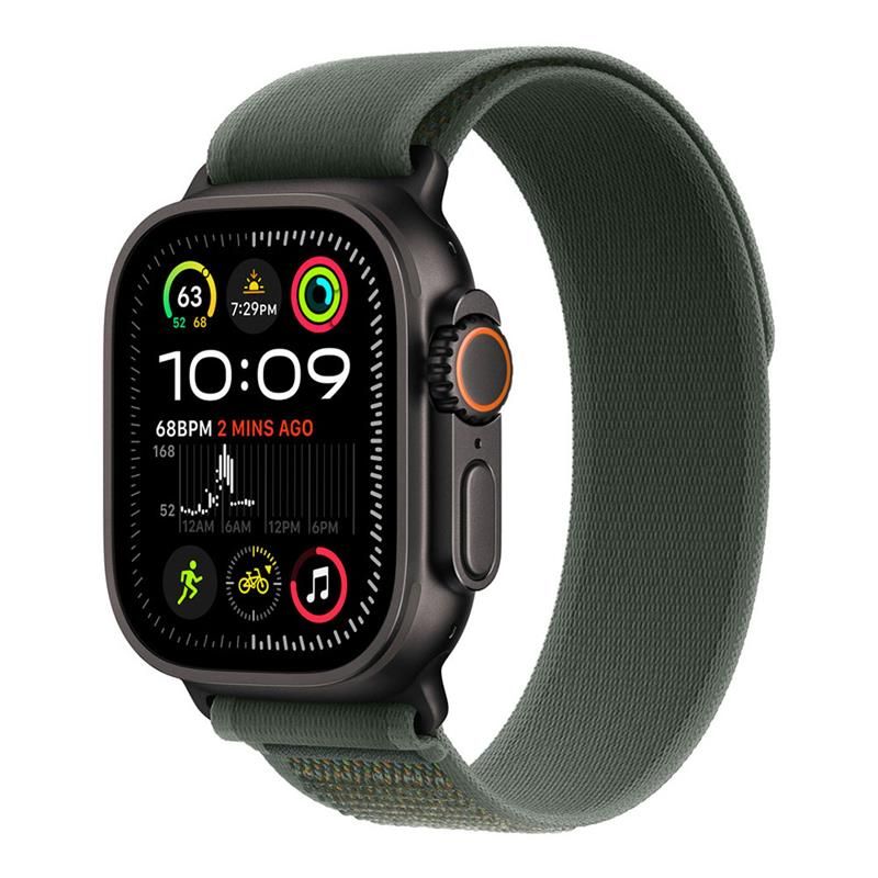 Apple Watch 49mm Green Trail Loop - S/M - Black Titanium Finish *Rozbalený*