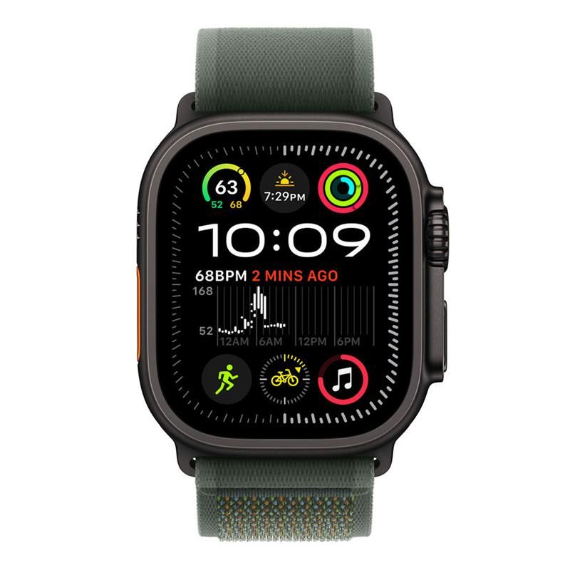 Apple Watch 49mm Green Trail Loop - S/M - Black Titanium Finish *Rozbalený*