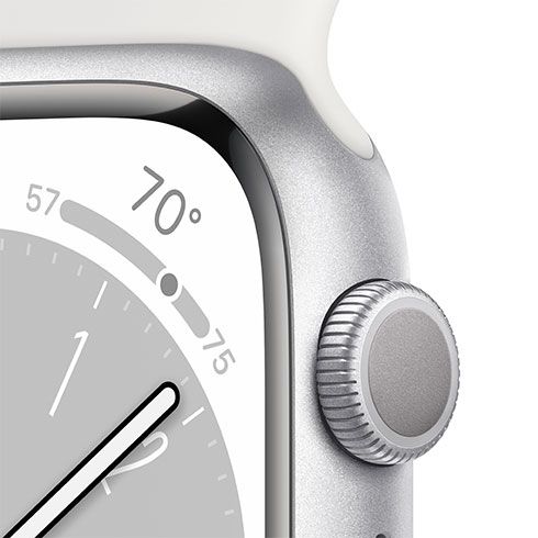 Apple Watch Series 8 GPS 45mm puzdro zo strieborného hliníka *Použitý s DPH - Trieda C*