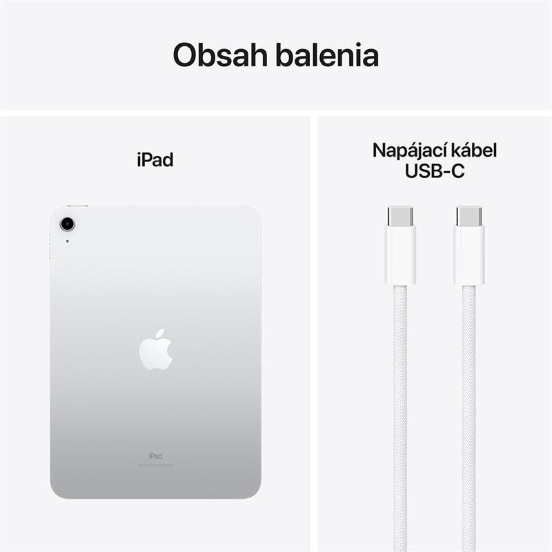 iPad 10.9" Wi-Fi 256GB Strieborný (10. gen.)