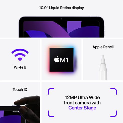 iPad Air 10.9" Wi-Fi 64GB Modrý (2022) *Vystavený*