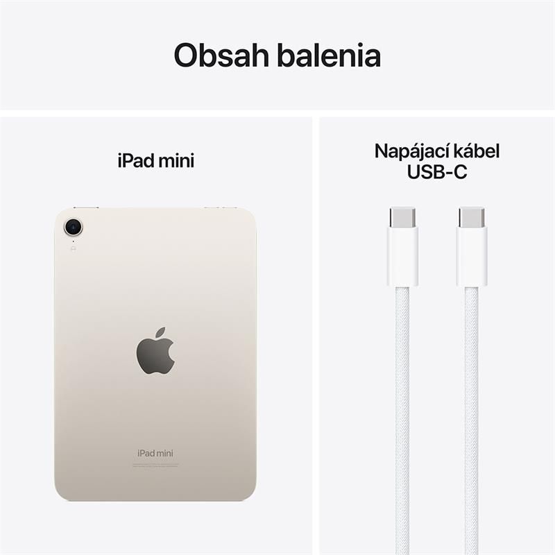 iPad mini Wi-Fi 256GB Hviezdny biely (2024) *Rozbalený*