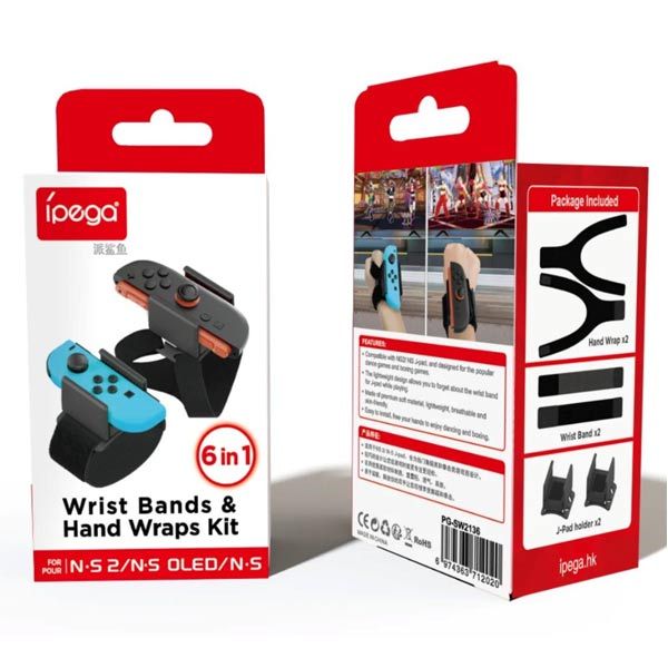 iPega Športovné pásky pre JoyCon Ovládače Nintendo Switch 2, black