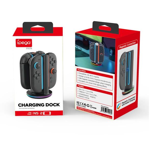 iPega SW2051 Charging dock for Nintendo Switch 2 Joy-con with RGB, black