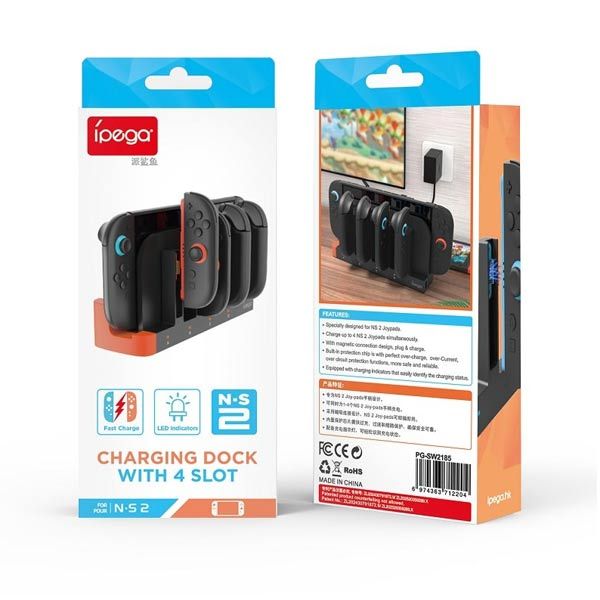 iPega SW2185 Nabíjacia Stanica pre JoyCon Ovládače Nintendo Switch 2, black