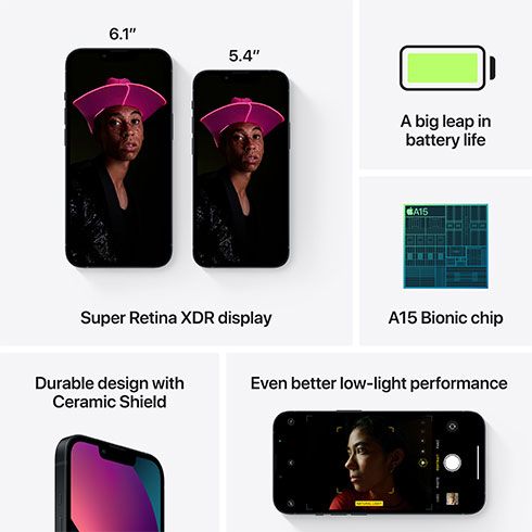 iPhone 13 mini 128 GB polnočná *Použitý s DPH - Trieda B*