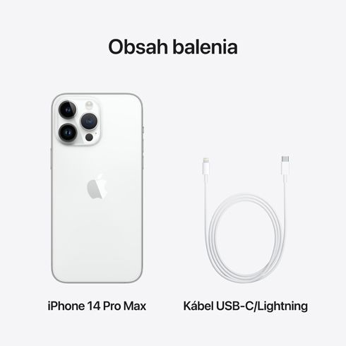 iPhone 14 Pro Max 128 GB strieborná *Použitý s DPH - Trieda C* iPhone 14 Pro Max 128 GB strieborná *Použitý s DPH - Trieda C*
