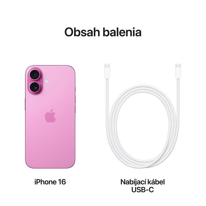iPhone 16 128 GB ružová *Nový z výkupu*