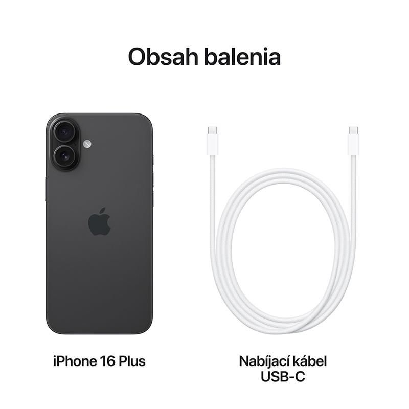 iPhone 16 Plus 128 GB čierna *Použitý s DPH - Trieda A*