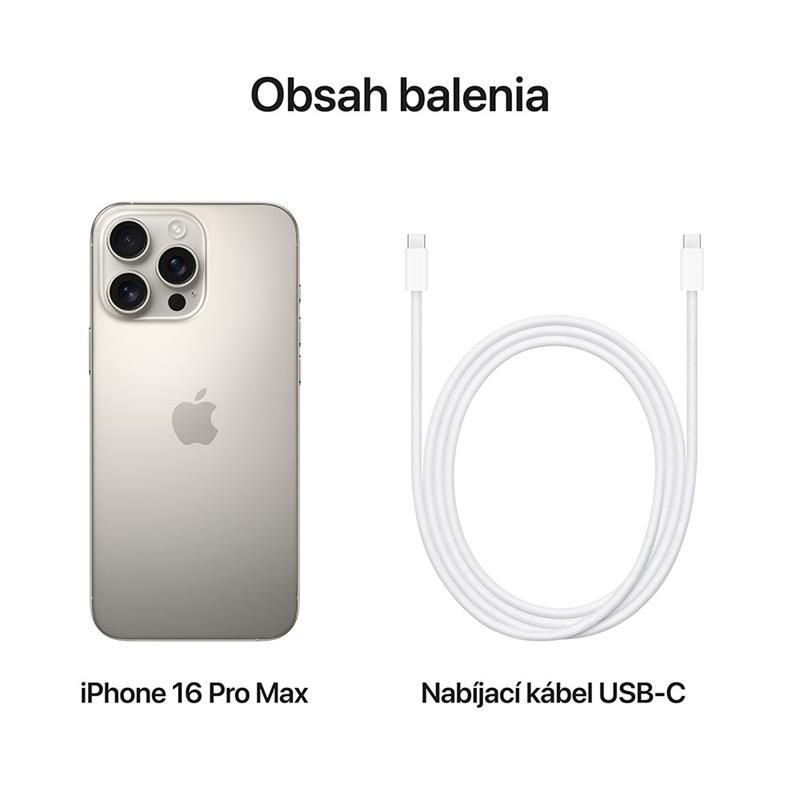 iPhone 16 Pro Max 256 GB prírodný titán *Aktivovaný*