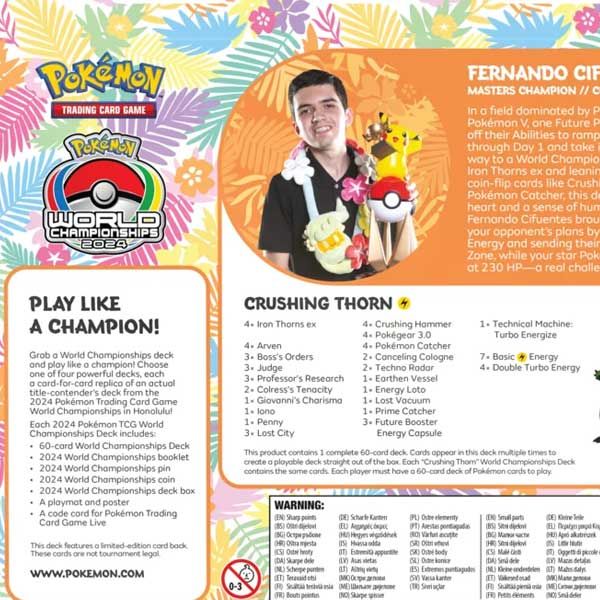 Kartová hra Pokémon TCG World Championships Deck 2024 (Fernando Cifuentes) Thorns Ex (Pokémon) Kartová hra Pokémon TCG World Championships Deck 2024 (Fernando Cifuentes) Thorns Ex (Pokémon)
