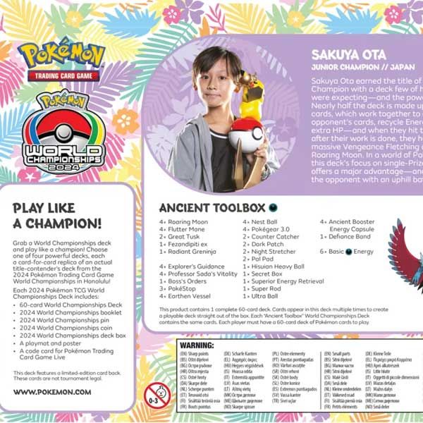 Kartová hra Pokémon TCG World Championships Deck 2024 (Sakuya Ota) Roaring Moon Ex (Pokémon) Kartová hra Pokémon TCG World Championships Deck 2024 (Sakuya Ota) Roaring Moon Ex (Pokémon)
