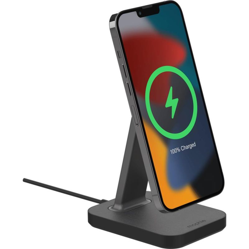 Mophie Snap+ bezdrôtová nabijací stojan 2v1 kompatibilný s MagSafe -čierny