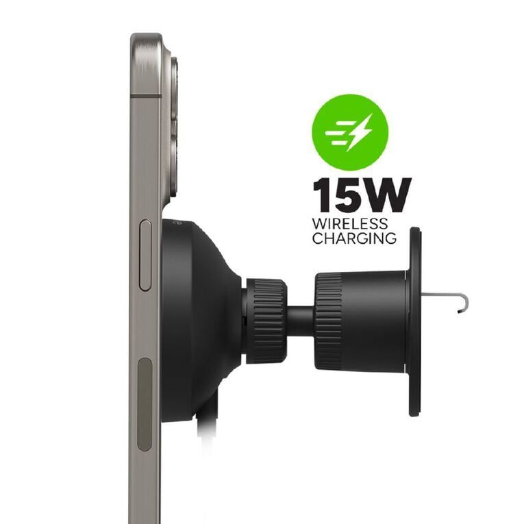 Mophie Snap+ wireless charging Ventmount Qi2 - čierna