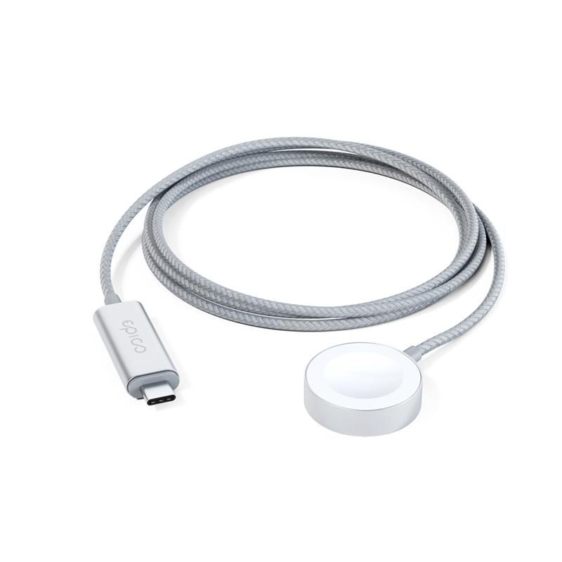 EPICO Apple Watch Fast Charging Cable USB-C 1.2m Silver