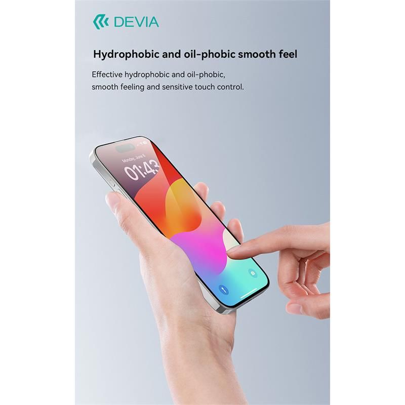 Devia ochranné sklo Star Series Full Screen pre iPhone 13/13 Pro - Black Frame