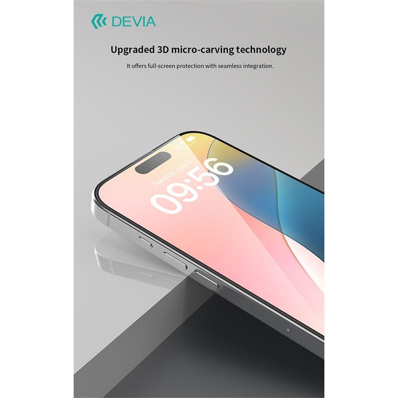 Devia ochranné sklo Star Series pre iPhone 16 Plus/iPhone 15 Plus - Black Frame
