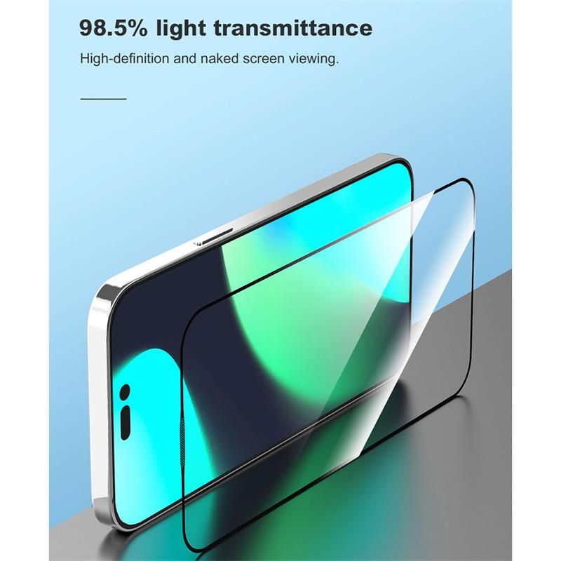 Devia ochranné sklo Van Series Anti-Static pre iPhone 16e/14/13/13 Pro - Black Frame