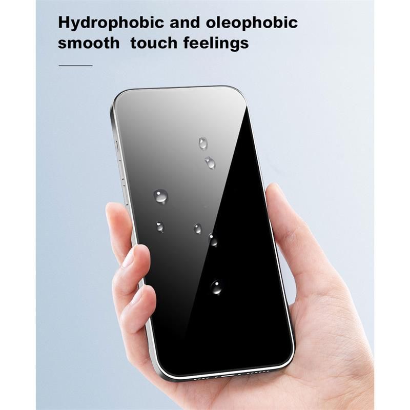 Devia ochranné sklo Van Series Anti-Static pre iPhone 16e/14/13/13 Pro - Black Frame