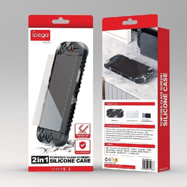 iPega SW2024A 2v1 Silikonový kryt + Tvrdené Sklo pre Nintendo Switch 2