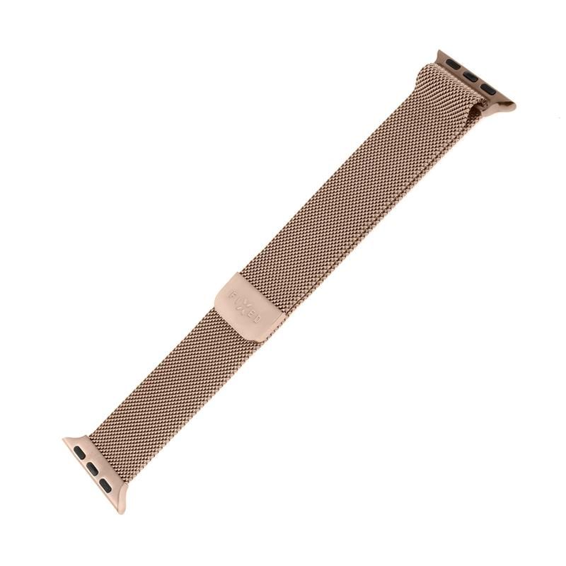 FIXED Mesh Strap pre Apple Watch 38/40/41mm, ružovo zlatý