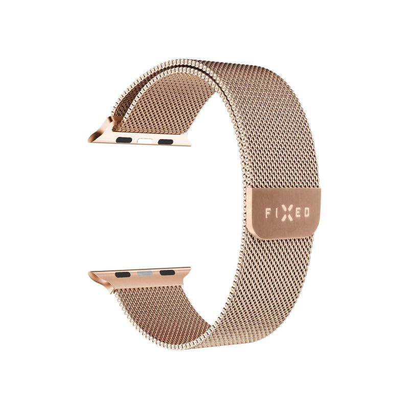 FIXED Mesh Strap pre Apple Watch 38/40/41mm, ružovo zlatý