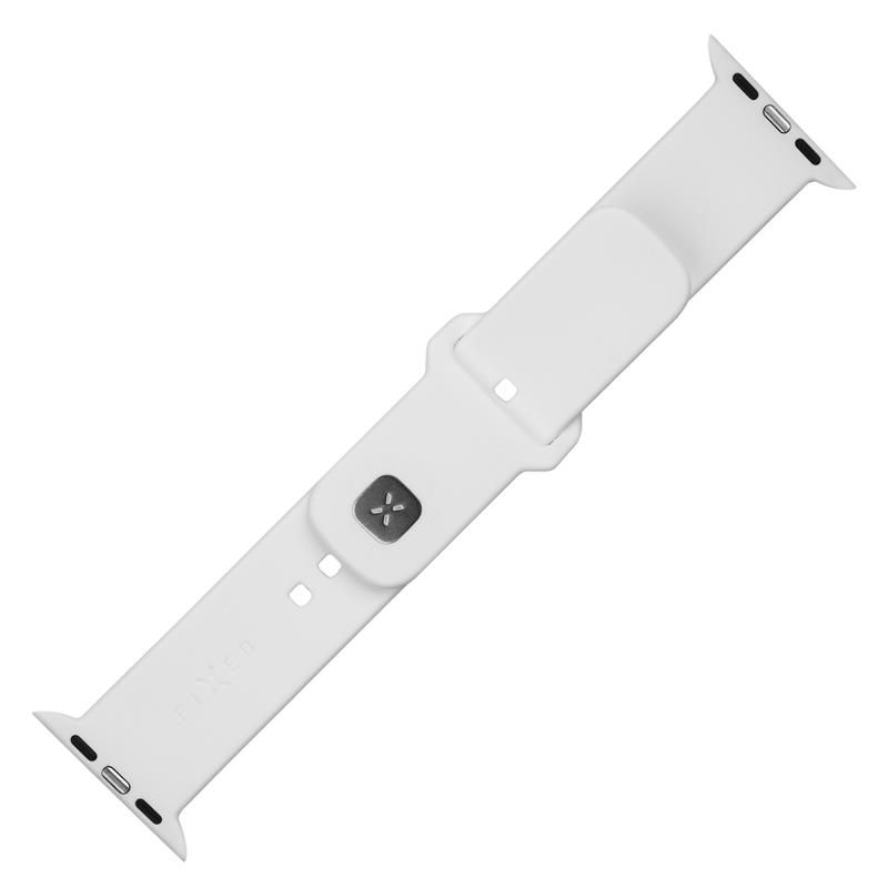 FIXED Silicone Sporty Strap pro Apple Watch 41/40/38 mm, biely