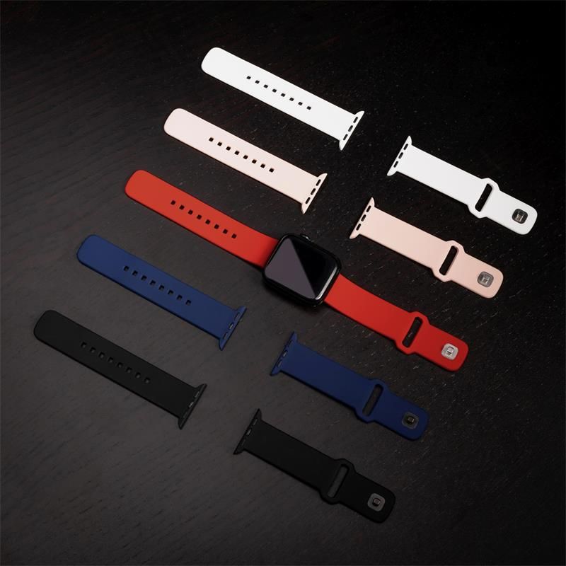 FIXED Silicone Sporty Strap pro Apple Watch 41/40/38 mm, biely