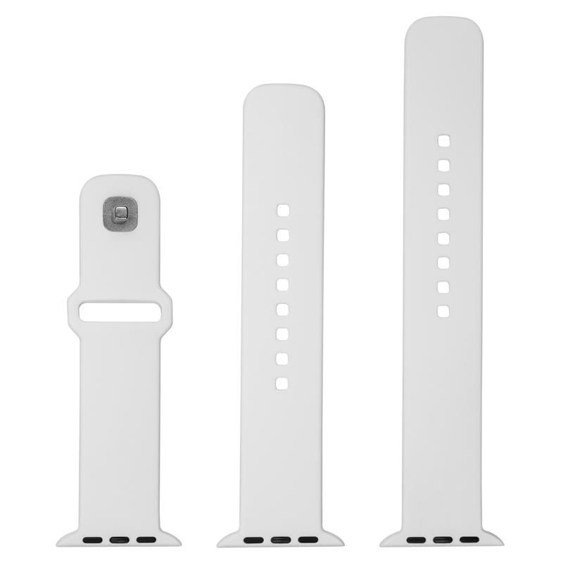 FIXED Silicone Sporty Strap pro Apple Watch 41/40/38 mm, biely