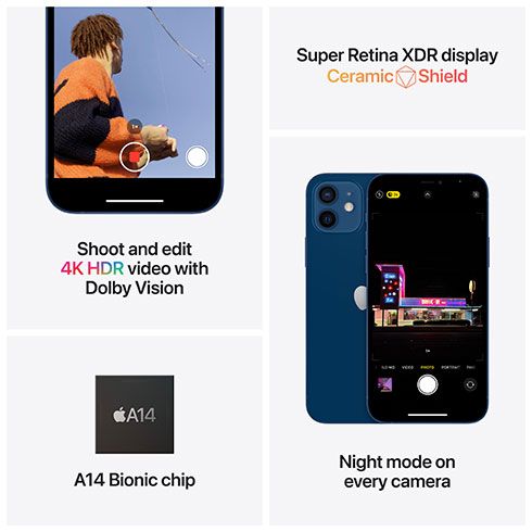 iPhone 12 128 GB čierna *Použitý s DPH - Trieda C*