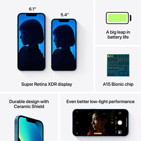 iPhone 13 128 GB modrá *Použitý s DPH - Trieda C*