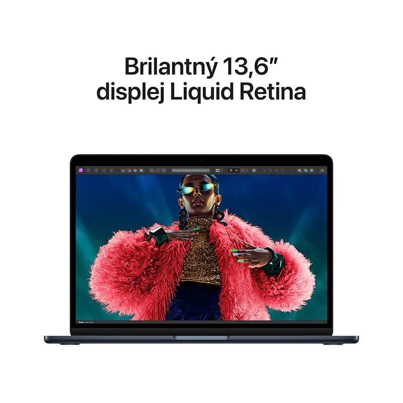MacBook Air 13" Apple M3 8C CPU 10C GPU 8GB 512GB polnočná SK *Použitý s DPH - Trieda B*