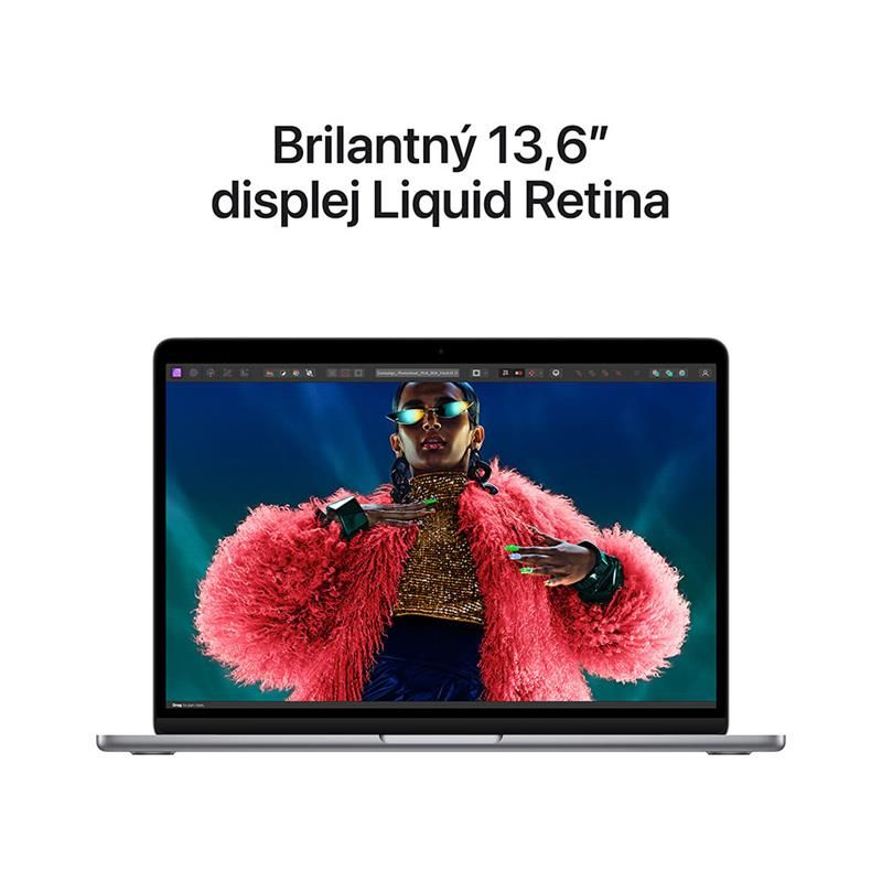 MacBook Air 13" Apple M3 8C CPU 8C GPU 8GB 256GB kozmická sivá SK *Použitý s DPH - Trieda B*