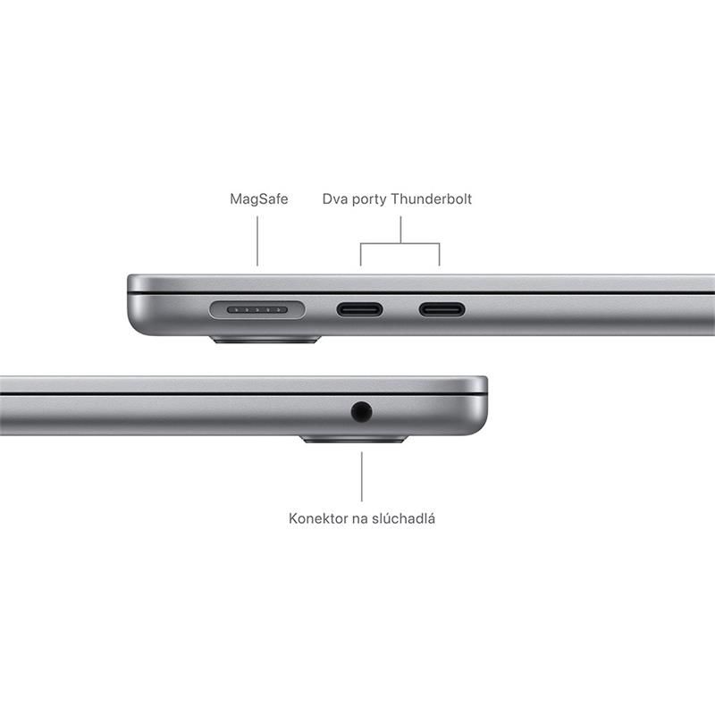 MacBook Air 13" Apple M3 8C CPU 8C GPU 8GB 256GB kozmická sivá SK *Použitý s DPH - Trieda B*
