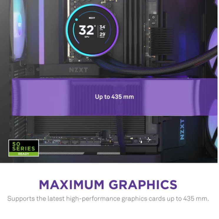 NZXT case H9 Flow RGB, ATX, Large Dual Chamber Mid Tower, black
