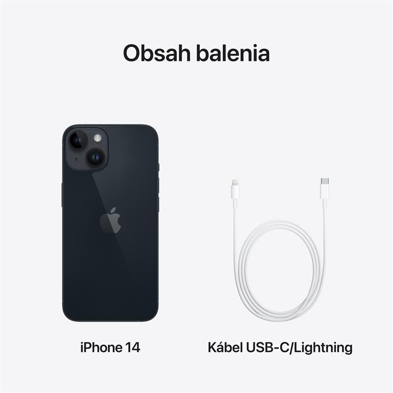 iPhone 14 128 GB polnočná *Použitý s DPH - Trieda C*