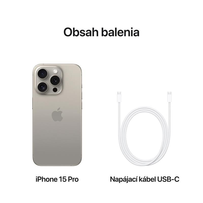iPhone 15 Pro 128 GB prírodný titán *Použitý s DPH - Trieda B*