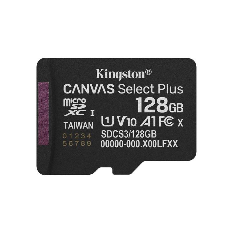 Kingston 128GB microSDXC Canvas Select Plus Gen3 150MB/s A1 Card + adaptér
