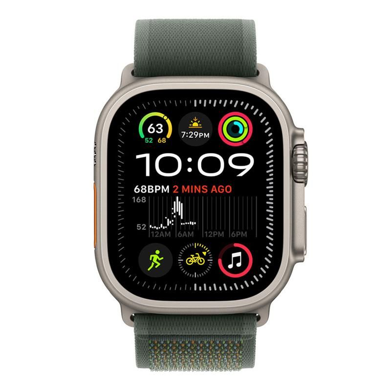 Apple Watch 49mm Green Trail Loop - M/L - Natural Titanium Finish *Rozbalený*x