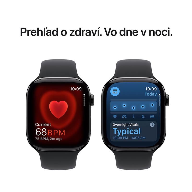 Apple Watch Series 10 GPS 46mm puzdro z klavírne čierneho hliníka *Použitý s DPH - Trieda A*